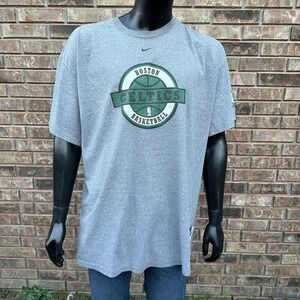 Vintage 90s Nike Boston Celtics Shirt Mens Plus Size XXL Center Swoosh NBA‎ Gray
